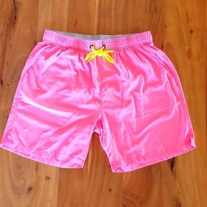 Men's Bright Pink Swim Trunks